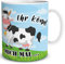 TRIOSK Tasse Kuh lustig mit Spruch Ihr könnt Mich mal Kuhmotiv Geschenk für Kuhliebhaber Arbeit Büro Frauen Freundin Kollegin, Keramik 300ml