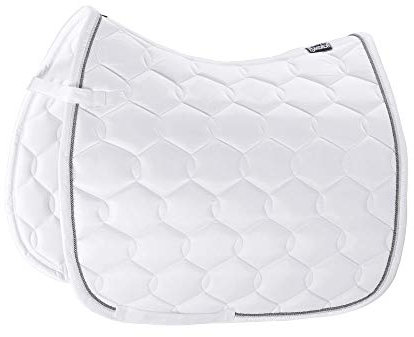 Eskadron Schabracke Glossy Wave mit doppel Kordel in vielen Farben, Größe:Pony Dressur (PD), Farbe:White