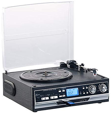 Tourne-Disque 6 W 4 en 1 avec Fonctions Bluetooth et numérisation MHX-400 [Q-Sonic]