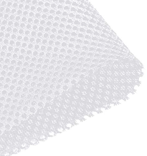 sourcing map White Speaker Mesh Grill Cloth (not cane webbing) Stereo Box Fabric Dustproof Cloth 50cm x 160cm 20 inches x 63 inches