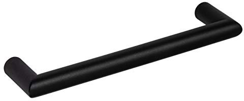 Gedotec Möbelgriff schwarz Schrankgriff 160 mm Türgriff Edelstahl Schublade - Leila Black | Relinggriff Ø 12 mm | Schubladengriff für Schranktüren & Küche | 1 Stück - Küchengriff Vintage mit Schrauben