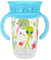 Nuby 360 Edge - Vaso de 2 etapas con asas extraíbles y cubierta higiénica: 300 ml, 12 m + Aqua espacial
