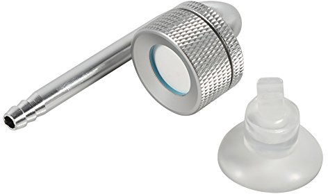 Aquarium CO2 Zerstäuber, Aluminiumlegierung Kohlendioxid Diffusor Zerstäuber mit Saugnapf für Aquarium, Aquarium(Silber)
