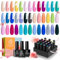 Beetles Gel Nail Polishes- 20 Pcs Polish Set, Fantasyland Kit with Glossy Matte Top Coat Base Coat, Soak Off Pink Blue Red Green DIY Beauty Gifts