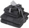 Brentfords Luxury Set of 10 – Charcoal Grey Extra Large Bathroom Towel Sheets - 100% Cotton - Premium Quality, Super Absorbent & Quick Drying Jumbo Towel - 90 x 150cm