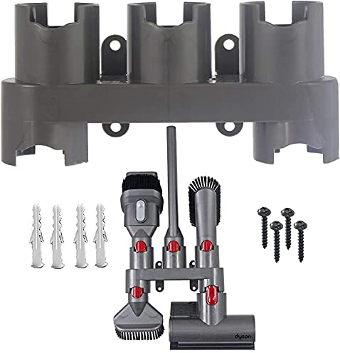SPARES2GO Wall Mount Accessory Tool Storage Rack Holder Compatible with Dyson V15 SV22 Vacuum Cleaner
