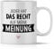 mindmonkeys® Tasse mit Spruch Recht auf meine Meinung Fun Tasse Geschenke Geschenkideen für Klugscheisser Besserwisser fürs Büro Geschnekidee zum Geburtstag Bürotasse Keramik 300 ml
