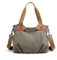FANDARE Leinwand Handtaschen Schultertasche Damen Umhängetasche Vintage Frauen Arbeitstasche für Shopper Reisen Crossbody Messenger Bag Grün B