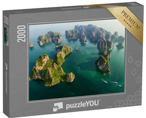 puzzleYOU: Puzzle 2000 Teile „Wunderschöne Halong-Bucht, Vietnam, Südostasien. UNESCO-Weltkulturerbe“ – aus der Puzzle-Kollektion Vietnam