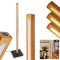 LED Stehleuchte Madou, Bodenlampe aus Metall/Holz in Schwarz/Natur/Weiß, dimmbare Stehlampe mit Tastdimmer am Gehäuse, 20 Watt, 2300 Lumen, 3000 Kelvin (warmweiß)