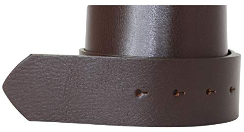 BELTINGER Wechselgürtel aus Vollrindleder ohne Schnalle 5 cm | Druckknopf-Gürtel für Damen Herren 50mm | Breiter Leder-Gürtel