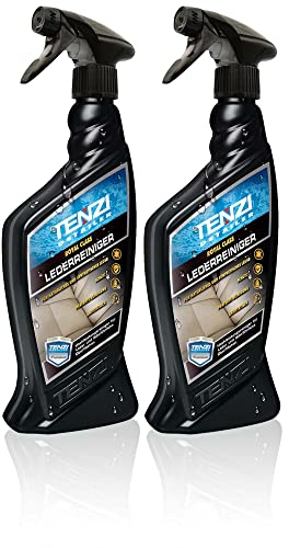 TENZI 2X Premium Lederreiniger (600ml) Auto & Motorrad - Geruchsneutral & für stark verschmutzte Oberflächen, Lederpflege, Reinigung, Autopflege Innenraum, Innenraumreiniger Spray Leder, Sitzreiniger