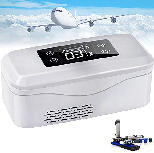 FSCLJ Mini Scatola refrigerante Portatile per insulina per farmaci, termostato per Borsa Termica per Frigorifero Elettrico Intelligente USB Adatto per Viaggi/interferone/stoccaggio di Droghe