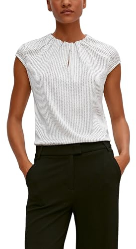 Comma Satinbluse mit Raffung