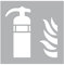 Pochoir Extincteur (W0203). Marquage au Sol Extincteur. Taille au Choix. PVC Expansé 5mm. Signalisation Incendie - 300 x 300 mm -