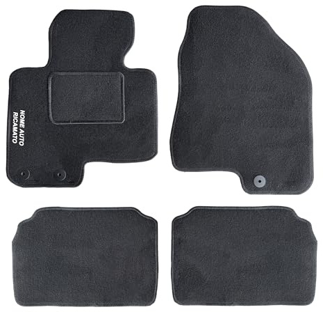 Auto Accessori Lupex | 4-teiliges Auto Fußmatten Set kompatibel mit ix35 (2009-2015) | Maßgeschneiderte Teppichmatten mit 3 Befestigungsclips | Fahrer-Seite mit Stickerei | vorne und hinten