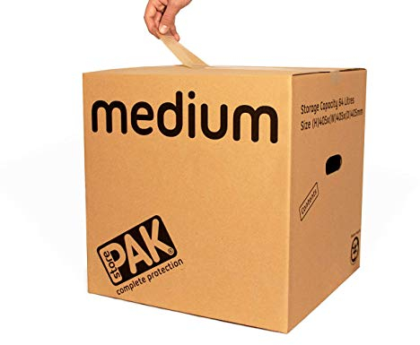 StorePAK 7 Medium Brown Recycled Storage Boxes - 64L Capacity Each, Pack of 7
