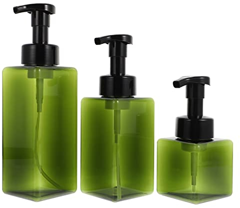 FOMIYES 3stücke Teiliges Leere Pumpspender Flaschen Für Seife Und Shampoo Mit Deckel Aus Strapazierfähigem Petg Für Haushalt Und Outdoor-aktivitäten