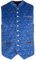 Trachten Rebell Trachtenweste Luca | Weste Samt Paisley Muster | Gilet Herren blau 48