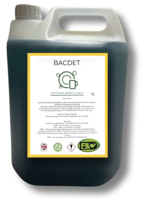 FILO Bacdet Washing Up Liquid High Foam 2x5 L – Potent Dishwasher Pods Cleaner for Sparkling Clean Dishes, Pans, Pots, and Windows – Grease & Stain Remover Formula – Gentle on Hands.