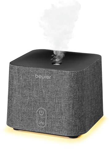Beurer LA 35 Difusor de aromas, para aromatización de estancias de hasta 20 m², atomización microfina con ultrasonidos, con luz LED, silencioso y de bajo consumo, desconexión automática