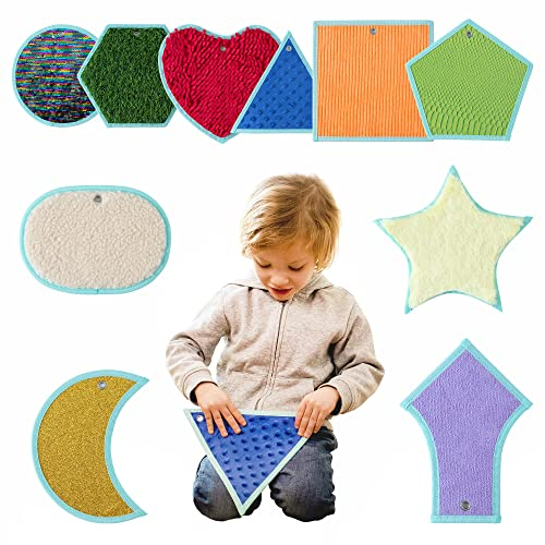 Sinnesmatten Für Autistische Kinder | Taktile Scheiben | Sensorische Fliesen | Sensorischer Teppich | Multisensorisches Textur Spielzeug | Sensory Mats (Shapes)