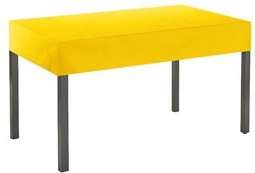 Kaufpirat Premium Abdeckplane 200x100x15 cm Essbank Sitzbank Holzbank Gartenmöbel Gartentisch Hülle Abdeckung Haube Schutzhülle Abdeckhaube 900 D, 500 g/m², 6.000 mm Wasserbeständigkeit Gelb