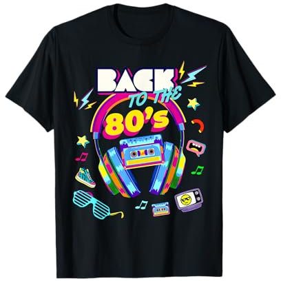 Motif graphique rétro « I'm Back to 80's » T-Shirt