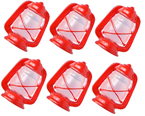 ibasenice 6st Lampen Modell Kleine Kerzenlaternen Mini-öllampe -öllampe Spielen Sie Wie Zu Hause -petroleumlampe Zubehör Miniaturgarten Camping Harz Kind Öllampe