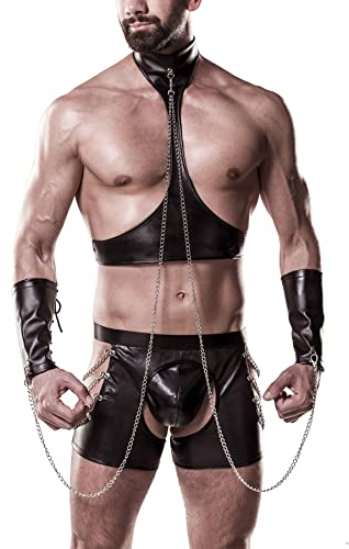 Grey Velvet Herren Set-20053-002-011 Erotisches Set, Schwarz, L-XL