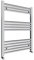 600x800mm Towel Warmer Flat, Wall Mounted Chrome Plated Steel Bathroom Towel Rail Radiator, Suitable for Central Heating, Electric and Dual Fuel