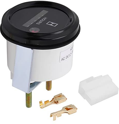 Contador De Horas, 12-36 V/6-80 V CC AC Cuarzo Contador De Horas Para Barcos, Automóviles, Vehículos Todo Terreno, UTV, Motos De Nieve, Tractores De Césped, Generadores Y Medidores De Repuesto