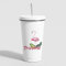 GRAZDesign Vaso con tapa y pajita con nombre personalizado, vasos térmicos de acero inoxidable, 550 ml, taza térmica para café helado, cócteles, smooth