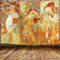 Sedomax Jugendstil-Dame-Wandteppich, mittelalterlicher, optimierter Stil, Wandteppich, Kunstwerk, Wandbehang, Retro-Paris-Nouveau-Weinberg-Flirt-Heimdekoration