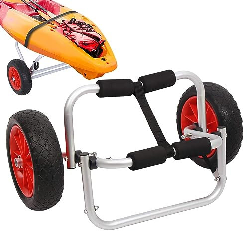 BUNIQ Carro para Kayak, Carro para Canoa con Correas Seguras Y Ruedas Fuertes, Carro De Transporte De Kayak para Transporte En Canoa Y Kayak