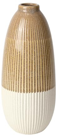VICTOR&TERESA Vase Deko für Zuhause,Moderne brauner Farbverlauf gestreifte Vase,vase für tulpen,Moderne Bauernhaus Vase für Tisch,Kaminsims Akzent,Bücherregal,Wohnzimmer & Tafelaufsatz,Geschenk 28cm