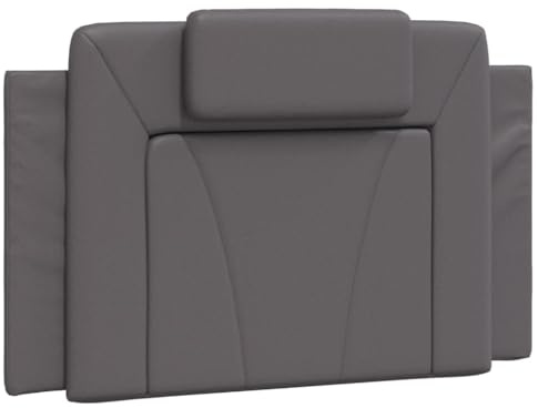 vidaXL Kopfteil-Kissen Viana Grau 80 cm Kunstleder