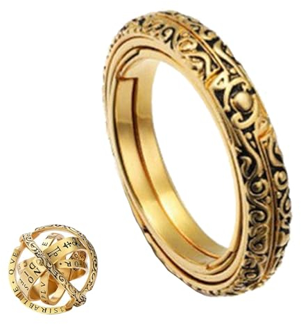 YeGang Supernatural Astronomical Destiny-Changing Ring, Supernatural Spiritual Feng Shui Fidget Ring, Mood Ring Anxiety Ring for Women, Lucky Charms Amulett Love Ring, Health Wealth Talisman, 9,