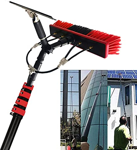 Asta per la Pulizia delle Finestre, Spazzola Telescopica ad Acqua Spazzolone per Acqua/Tubo Spazzola per la Pulizia delle Finestre Attrezzatura per la Pulizia di Pannelli Fotovoltaici e So