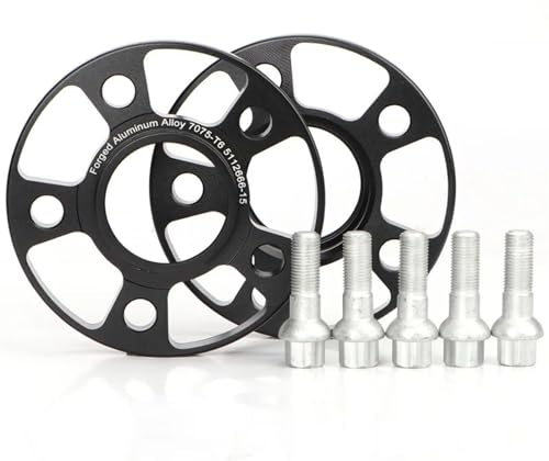 Spurverbreiterungen 2 Stück Für Magotan Für Scirocco Für Cc Für Golf 4,6,7 Für Käfer 15/20MM Spurverbreiterungsadapter PCD 5X100/ 5X112 CB = 57,1MM ID = Außendurchmesser Distanzscheiben Spurplatten (