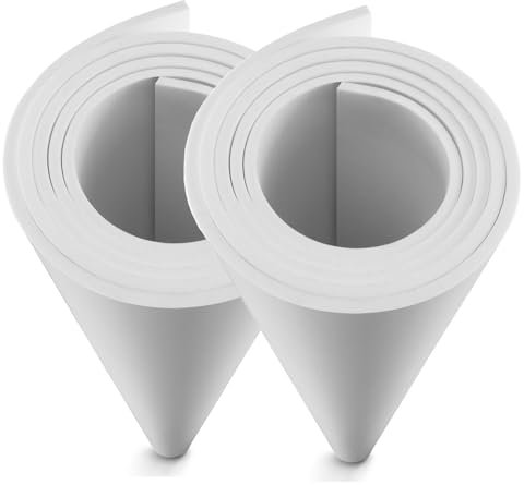 2 Paquets Blanche Mousse EVA 5mm, MEARCOOH 150cm*90cm Grande Taille Mousse EVA Cosplay, EVA Foam densité 86kg/m3 pour les costumes de cosplay, l'artisanat, les projets de bricolage (2PCS 5mm Blanche)