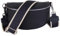 MIRROSI® Bauchtasche Damen, Echtleder, Made in Italy, Umhängetasche, Brusttasche, Crossbody Bag (1 Tasche & 2 Gurte) (Navy (Uni), Große Tasche (28x18x9cm))