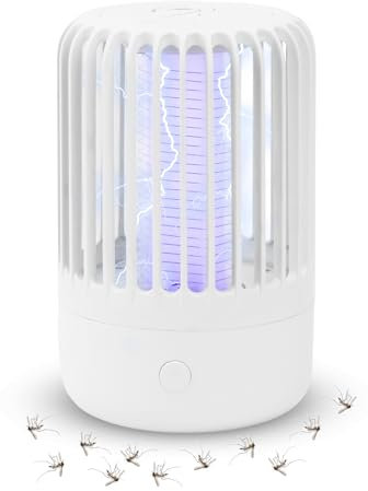 Focenat Lampada Antizanzare, Zanzariera Elettrica, 2W 2500V, Lampada Zanzare con USB, Ricaricabile, Trappola per Mosca Insetti, Antizanzare Elettrico per Interno, Esterno, Campeggio