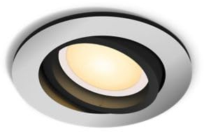 Philips Hue Milliskin White Ambiance Einbauspot, Aluminium, (400lm / 70mm), 1er Pack, warm- bis kaltweißes Licht, steuerbar via App, kompatibel mit Amazon Alexa (Echo, Echo Dot), neue Generation