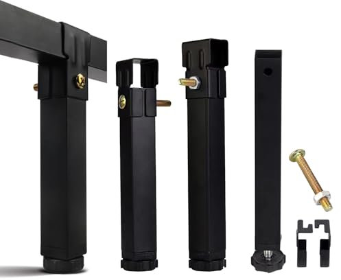 pingping1991 4 Pcs Pied de Lit Reglable,Pieds pour Sommier à Lattes Universel Pied Sommier Metallique Pieds Support Meubles pour Pied Lattes Sommier Canapé