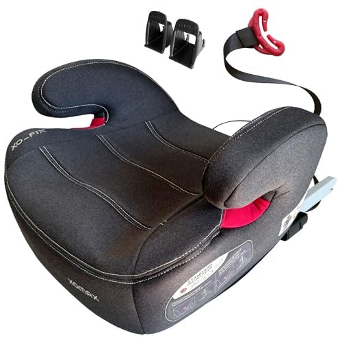 XOMAX XL-313 Kindersitz mit ISOFIX und Gurtfuhrung I mitwachsend 15-36 kg, ca. 6-12 Jahre, Korpergroße von 125–150 cm, Gruppe 2/3 I Bezug abnehmbar und waschbar I ECE R129,