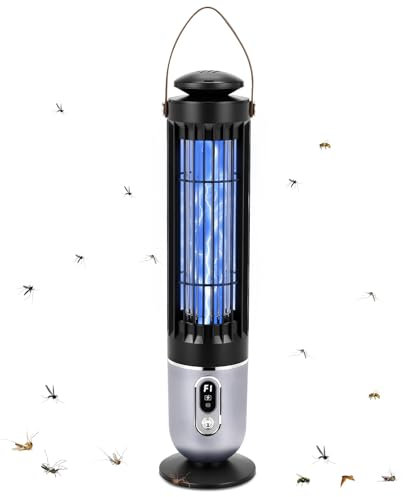 Lámpara Antimosquitos Eléctrico, Mata Mosquitos Portátil para Interior Exterior, USB Recargable, Control Físico de mosquitos, No Tóxico, Deal para tu Terraza, Jardín Exterior o Salir de Camping