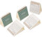 VILLCASE 5 Stück 2022 Tischkalender 2022 Kalenderplaner Kalenderwand Monatskalender Inspirierender Blätterkalender Mini-kalender 2022 Kleiner Tisch-klappkalender Kalender 2021 Papier Beige