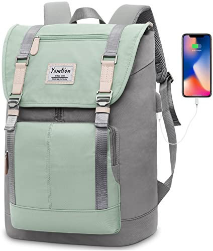 YAMTION Rucksack Laptop Damen Reiserucksack Herren Unisex,Schulrucksack Mädchen Schulranzen Jungen Teenager mit 17 Zoll Laptopfach,Lehrerrucksack Lässiger Daypack für Universität Studenten