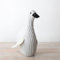 Grey Stripe Duck Doorstop, Cotton Fabric, 29 x 21 x 12 cm